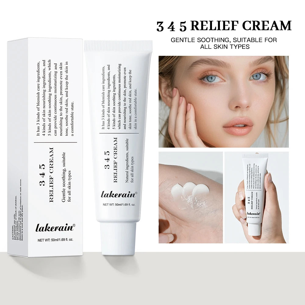 345 Relief Cream - Ultimate Solution for Skin Problems, Anti-Sugar & Antioxidant, Brightening Blemish Care, Nourishing Moisturizer from Korea