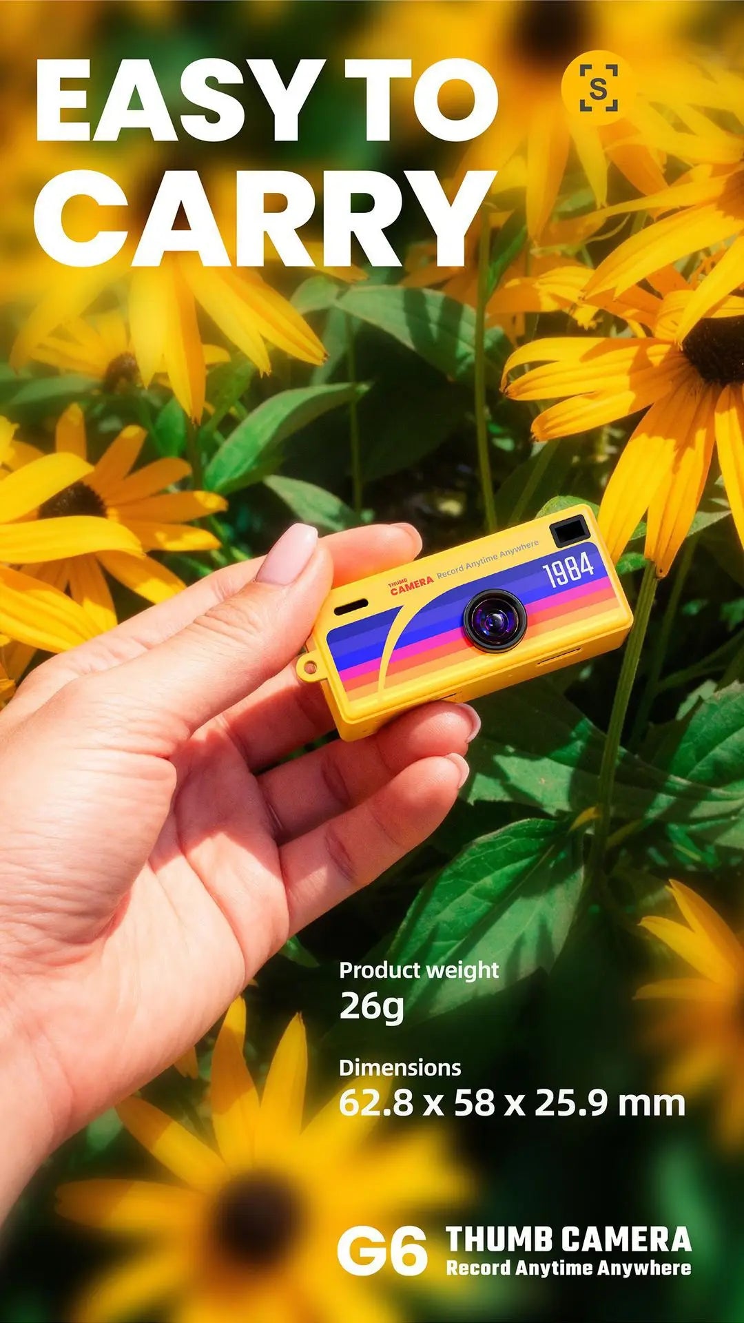 Capture Every Moment with the G6 Thumb Camera: Ultra-Compact 1080P Retro Mini Keychain Camcorder for Students and Kids