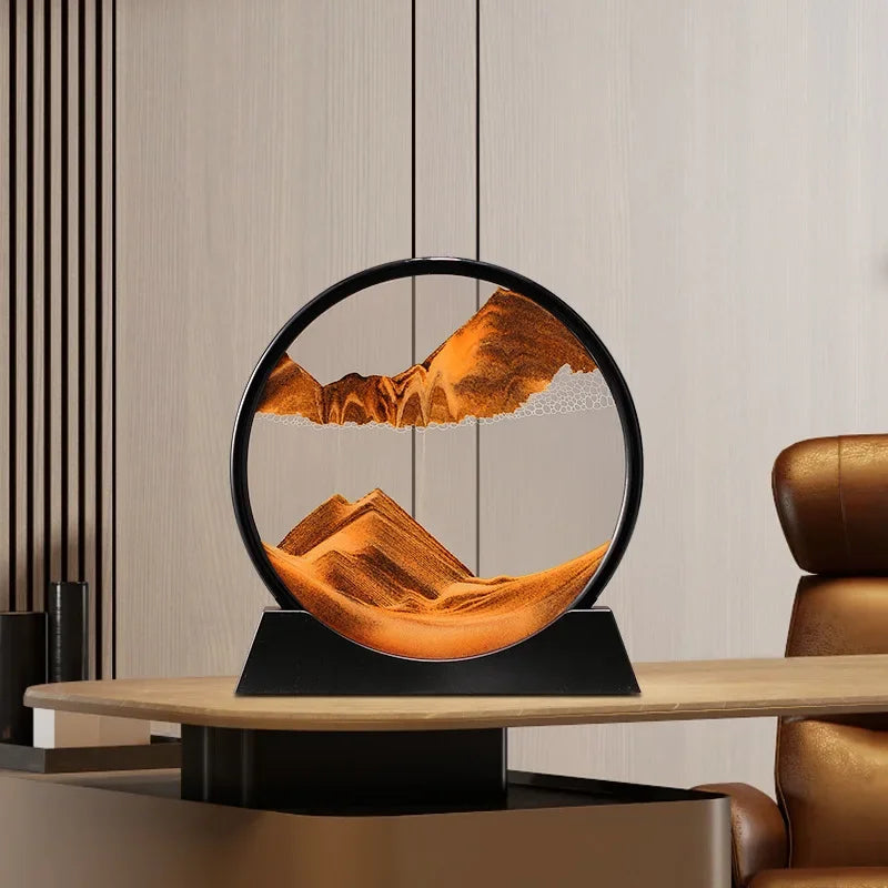 Moving Sand Art Frame – 3D Liquid Motion Sandscape | Relaxing Deep Sea Sand Picture Home Decor