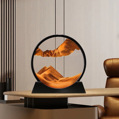 Moving Sand Art Frame – 3D Liquid Motion Sandscape | Relaxing Deep Sea Sand Picture Home Decor